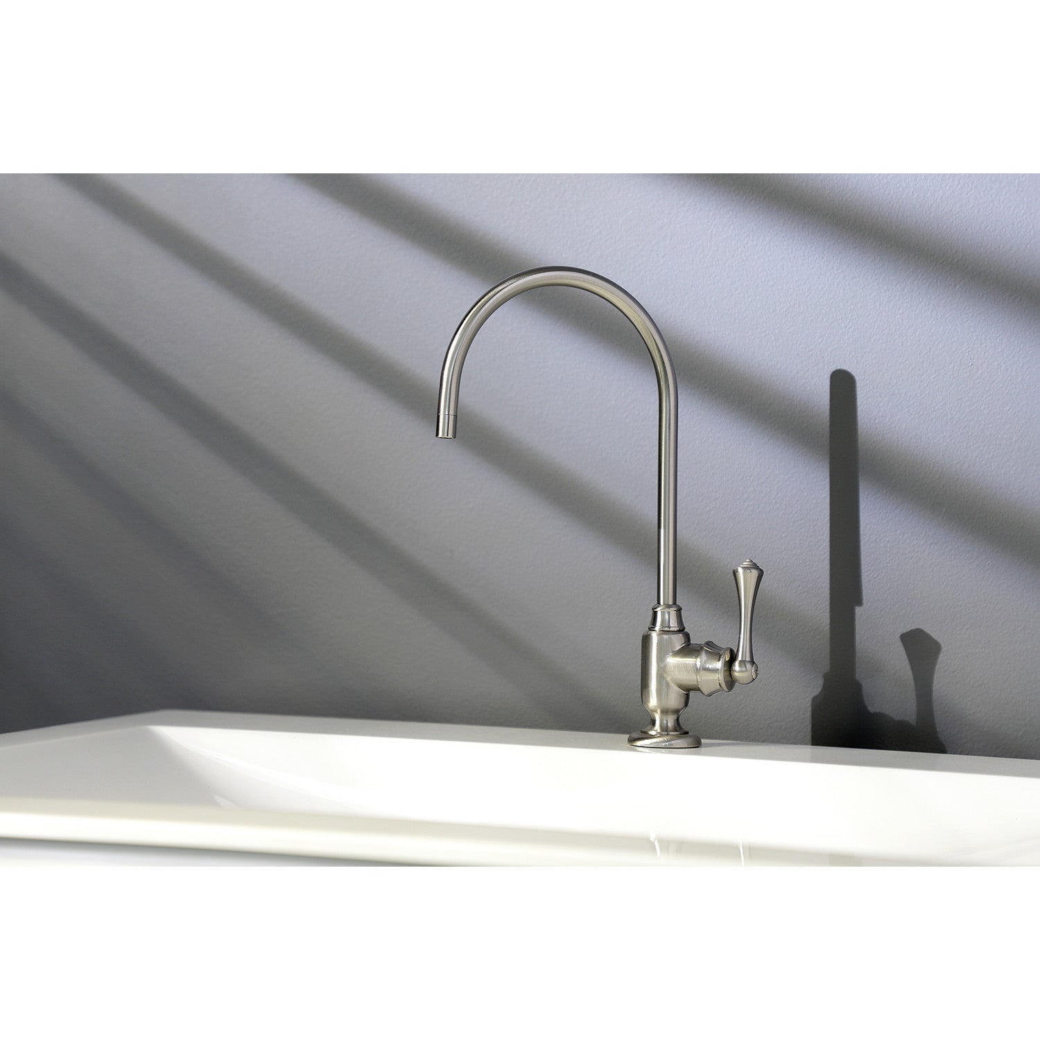 Kingston Tulare KS5198BL - Vintage Single-Handle 1-Hole Deck Mount Water Filtration Faucet, Brushed Nickel — thumbnail 3